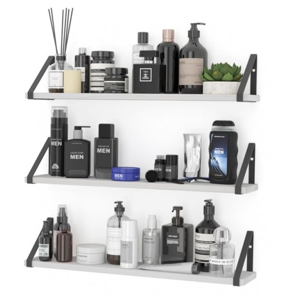 Rustic Floating Shelf for Bathroom Wall Shelves Over the Toilets Storage Laundry
